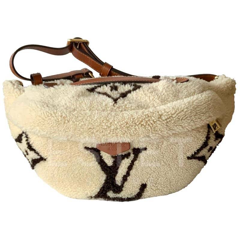 Сумка Louis Vuitton Monogram Teddy Fleece Бежевая