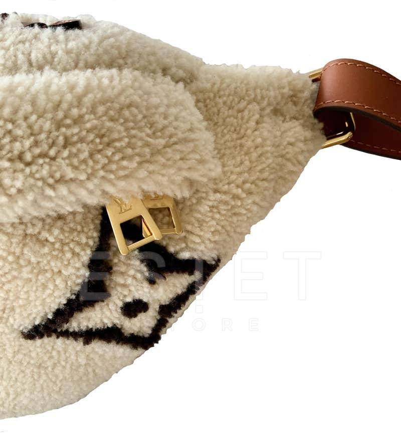 Сумка Louis Vuitton Monogram Teddy Fleece Бежевая