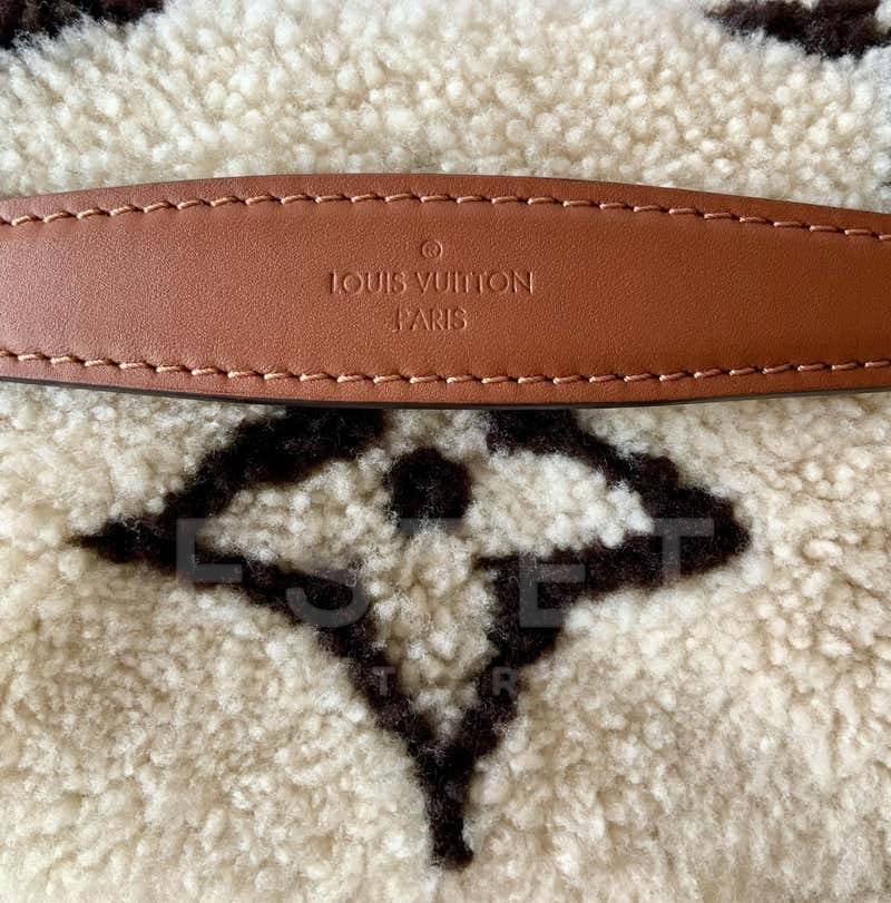 Сумка Louis Vuitton Monogram Teddy Fleece Бежевая