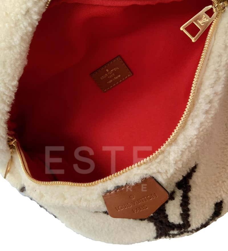 Сумка Louis Vuitton Monogram Teddy Fleece Бежевая