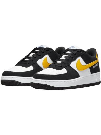 Кроссовки Nike Air Force 1 Low Gs Athletic Club Black University Gold Черные