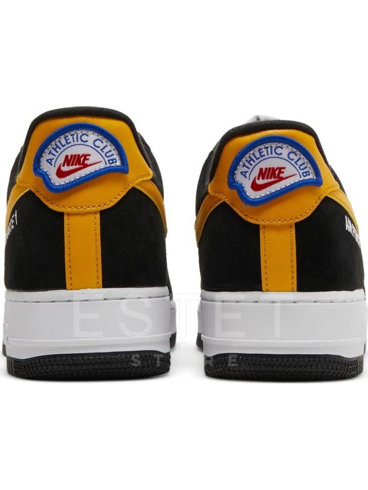 Кроссовки Nike Air Force 1 Low Gs Athletic Club Black University Gold Черные