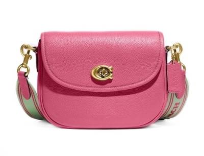 Сумка Coach Willow Saddle Розовая
