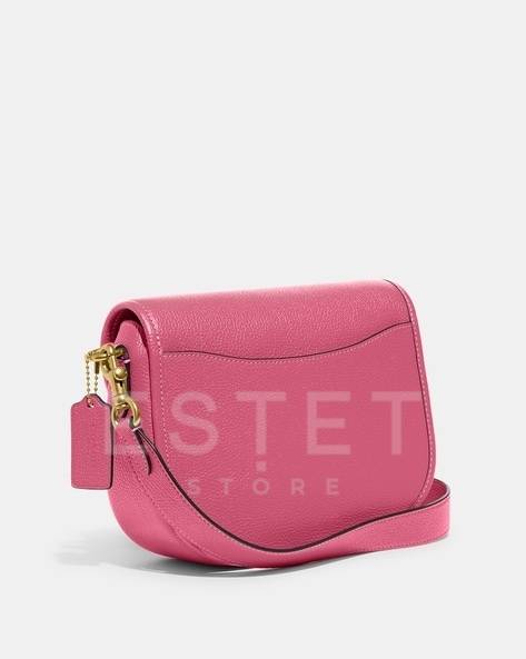 Сумка Coach Willow Saddle Розовая