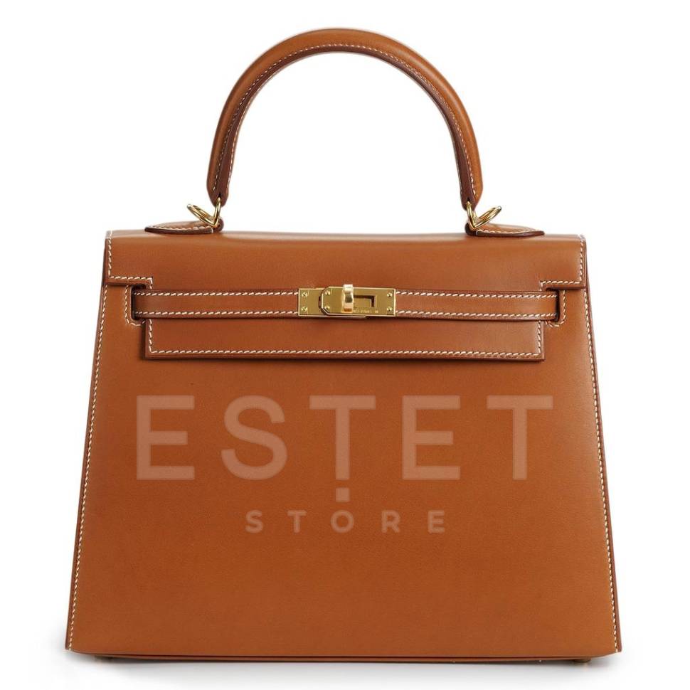Hermes Kelly Sellier 25 Fauve Barenia Gold Hardware