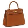 Сумка Hermes Kelly Sellier 25 Fauve Barenia Gold Hardware Коричневая