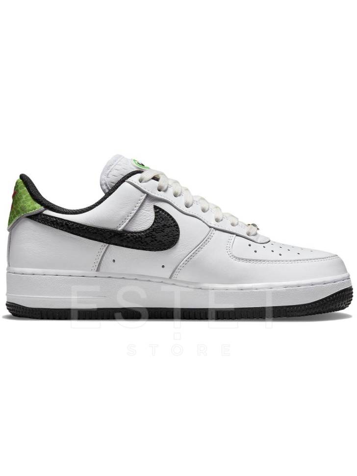 Кроссовки Nike Air Force 1 Low Just Do It White Black Green Белые