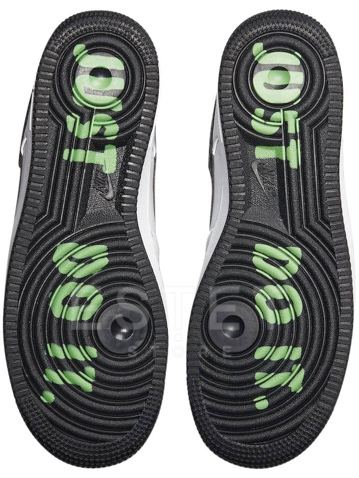 Кроссовки Nike Air Force 1 Low Just Do It White Black Green Белые