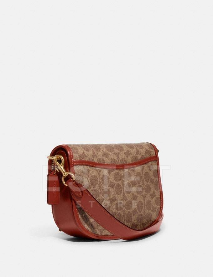 Сумка Coach Willow Saddle Коричневая