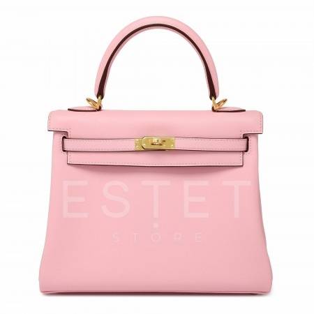 Сумка Hermes Kelly Sellier 25 Светло-розовая