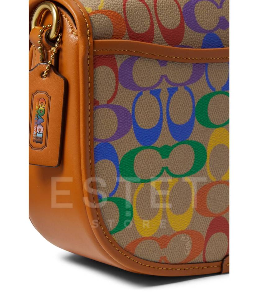 Сумка Coach Willow Saddle Коричневая
