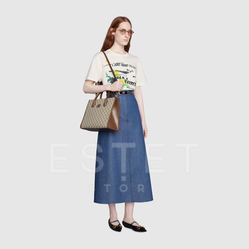 Сумка Gucci Gg Supreme Бежевая