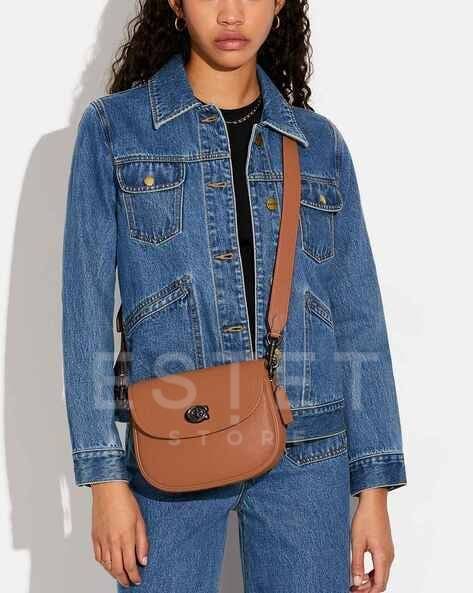 Сумка Coach Willow Saddle Коричневая