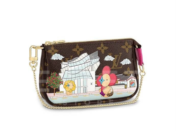 Сумка Louis Vuitton Mini Pochette Accessoires Коричневая
