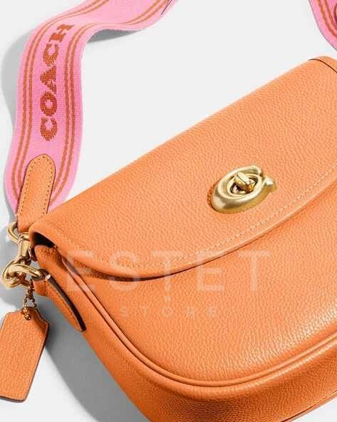 Сумка Coach Willow Saddle Оранжевая