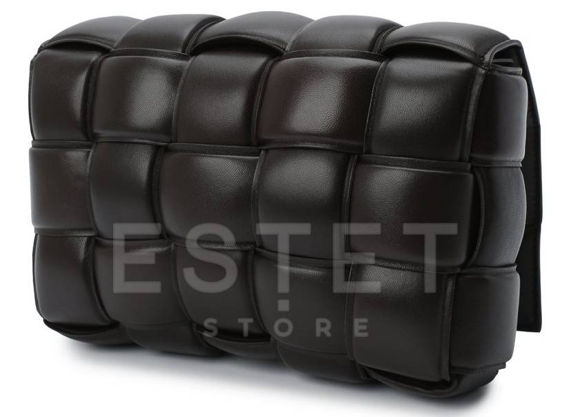Сумка Bottega Veneta Padded Cassette Темно-коричневая