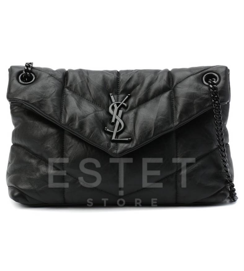 Сумка Saint Laurent Puffer Loulou Medium Черная