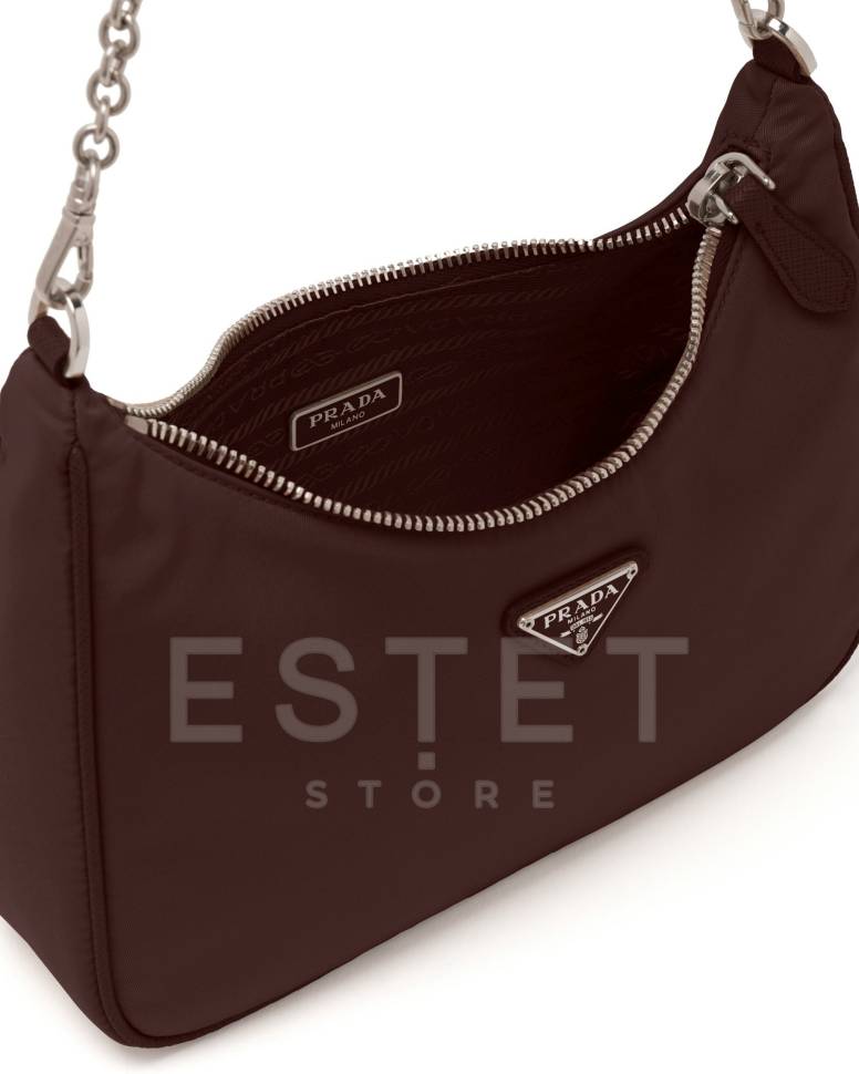 Сумка Prada Re-edition 2005 Темно-коричневая
