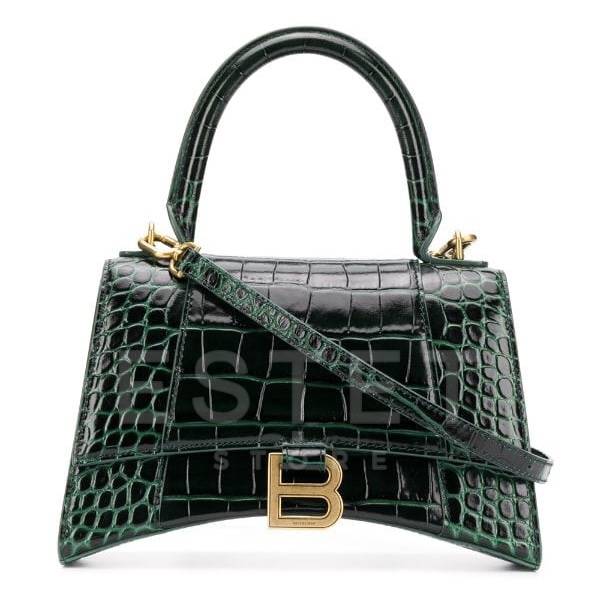 Сумка Balenciaga Hourglass Темно-зеленая