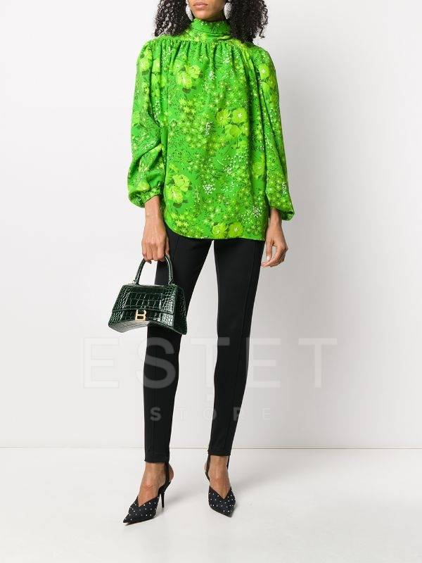 Сумка Balenciaga Hourglass Темно-зеленая