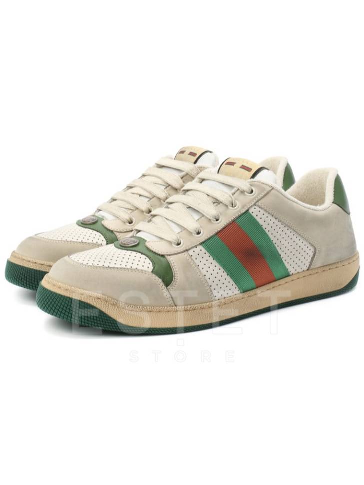 Кеды Gucci Screener Бежевые