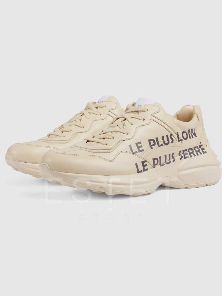 Кроссовки Gucci Rhyton Бежевые