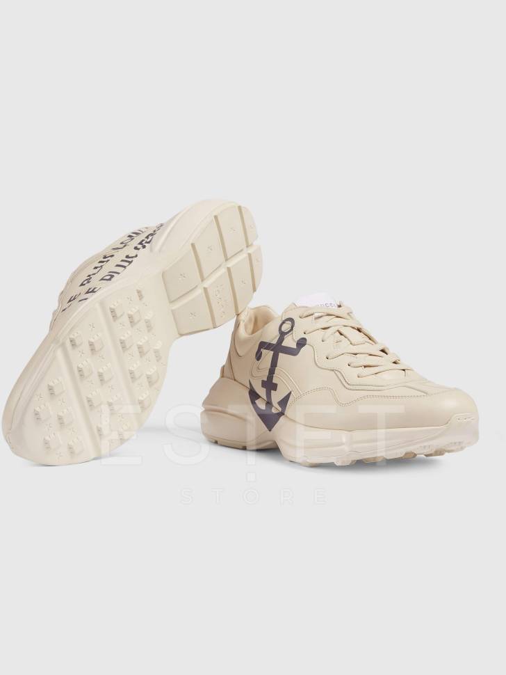 Кроссовки Gucci Rhyton Бежевые