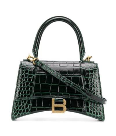Сумка Balenciaga Hourglass Xs Темно-зеленая