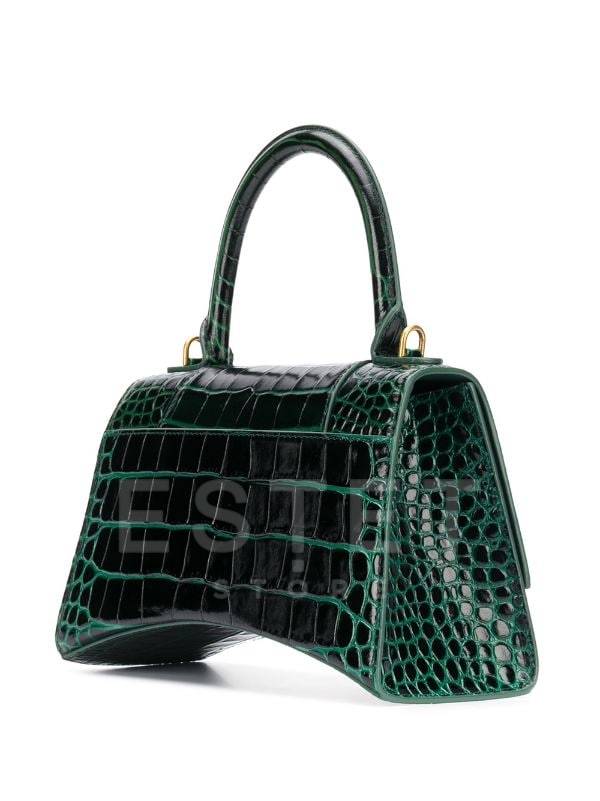 Сумка Balenciaga Hourglass Xs Темно-зеленая