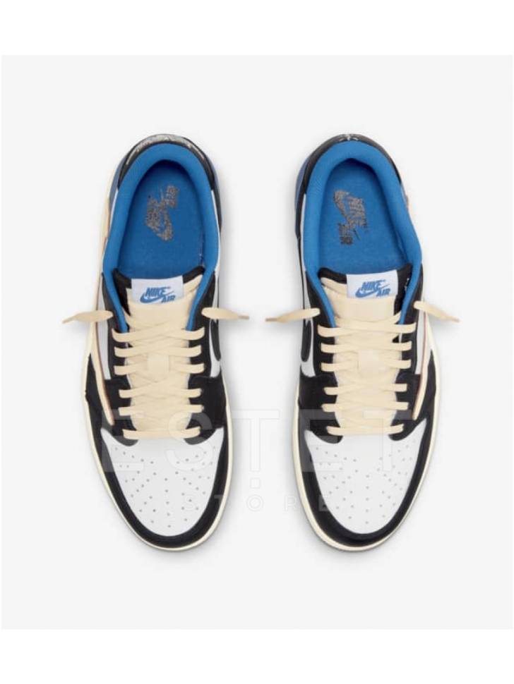 Кроссовки Nike Air Jordan 1 Low Travis Scott X Fragment Белые