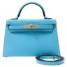 Сумка Hermes Kelly 20 Mini Robin Голубая