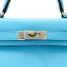 Сумка Hermes Kelly 20 Mini Robin Голубая