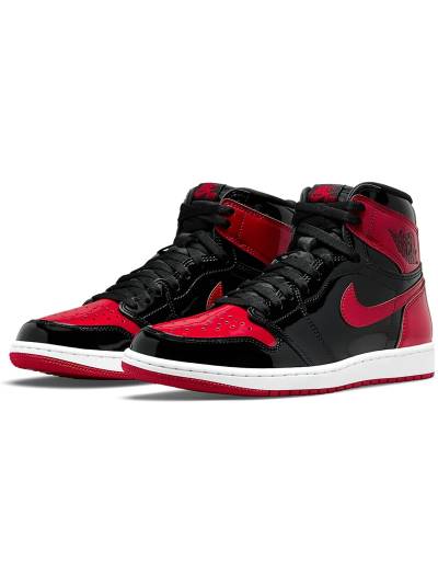 Кроссовки Nike Air Jordan 1 Retro High Og Patent Bred Красные