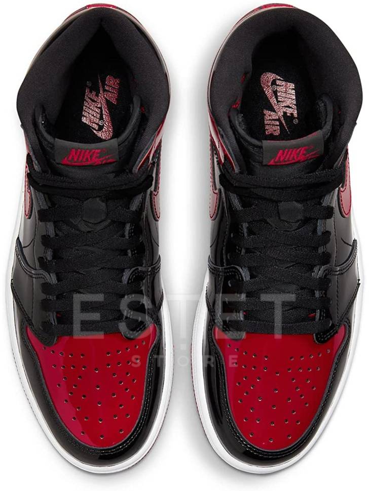 Кроссовки Nike Air Jordan 1 Retro High Og Patent Bred Красные
