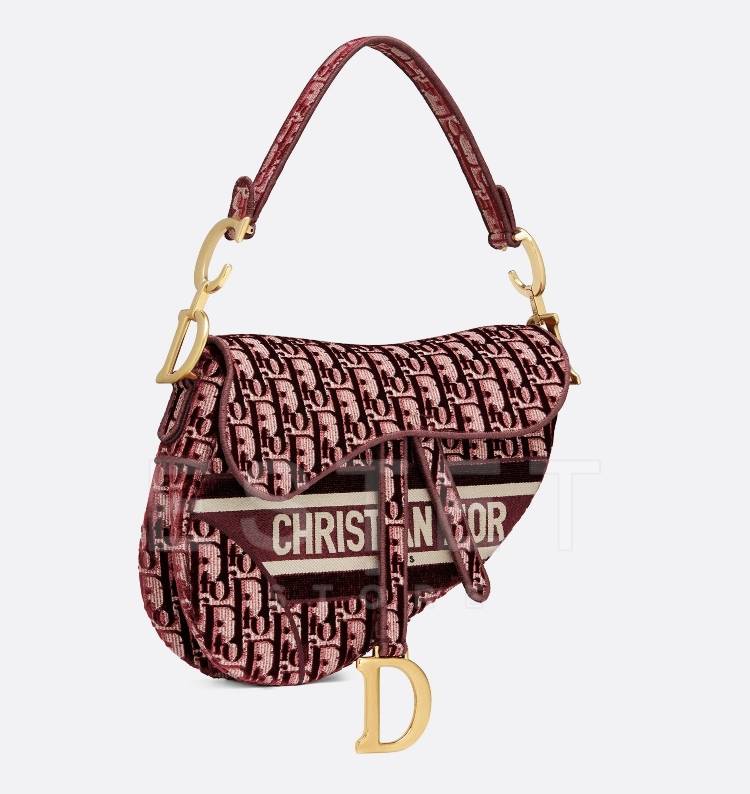 Сумка Dior Saddle Бордовая