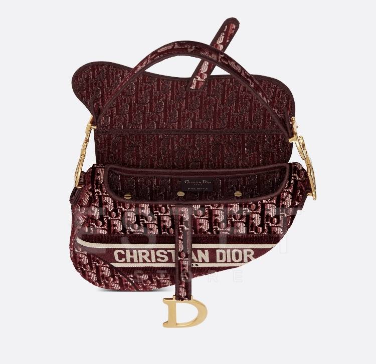 Сумка Dior Saddle Бордовая
