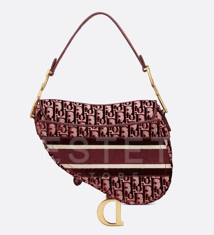 Сумка Dior Saddle Бордовая