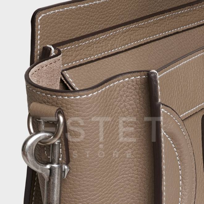 Сумка Celine Nano Luggage Bag In Drummed Calfskin Коричневая