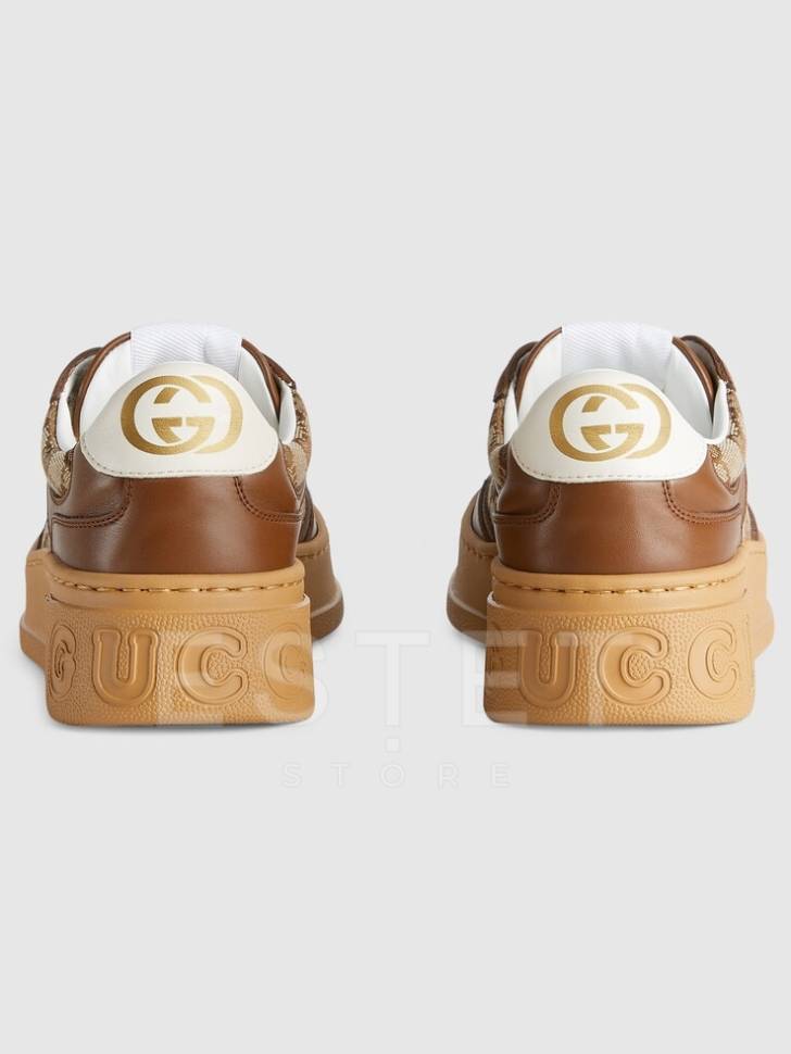 Кроссовки Gucci Gg Коричнево-бежевые